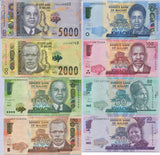Malawi Set 8 UNC 20 50 100 200 - 1000 2000 (YELLOW) 5000 Random Date P 63- 69 71