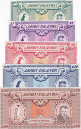 Jason Islands Set 5 Pcs 50 Pence 1 5 10 20 Pounds 1979 Penguin Fantasy