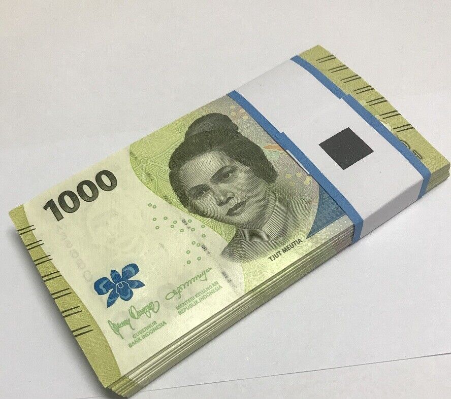 Indonesia 1000 Rupiah 2022 / Random Year P 162 UNC Lot 100 Pcs 1 Bundle