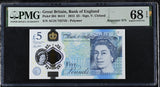 Great Britain 5 Pounds 2015 P 394 Repeater Polymer Superb Gem UNC PMG 68 EPQ