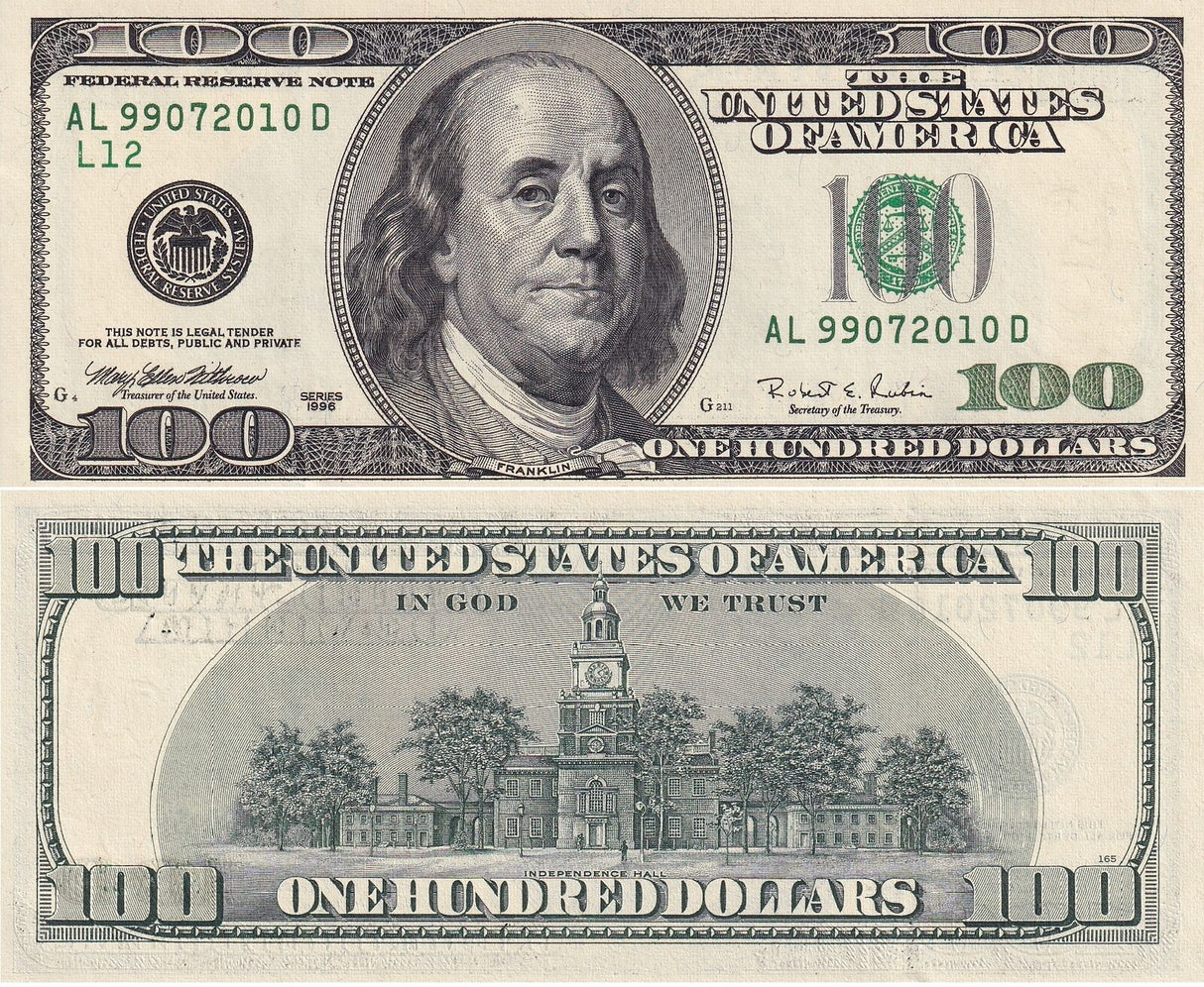 United States 100 Dollars USA 1996 P 503 San Francisco CA MO "L12" UNC