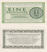 Germany 1 Reichsmark Military 1944 P M38 UNC