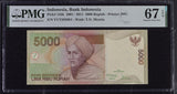 Indonesia 5000 Rupiah 2001/20011 P 142 k Superb GEM UNC PMG 67 EPQ