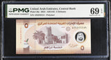 UAE United Arab Emirates 5 Dirhams 2024 P 36 c Polymer Superb Gem UNC PMG 69 EPQ