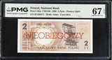Poland 2 Zlotych 1990 P 165 a Cancelled Superb Gem UNC PMG 67 EPQ