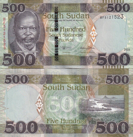 South Sudan 500 Pound 2021 P 16 UNC Lot 3 PCS