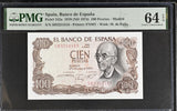 Spain 100 Pesetas 1970 ND 1974 P 152 a Choice UNC PMG 64 EPQ