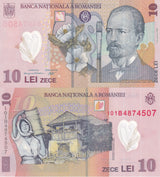 Romania 10 Lei 2008/2010 P 119 f Polymer UNC ,Nicolae Grigorescu, Peasant girl