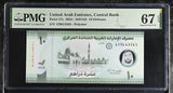 UAE United Arab Emirates 10 Dirhams 2024 P 37 c Superb Gem UNC PMG 67 EPQ