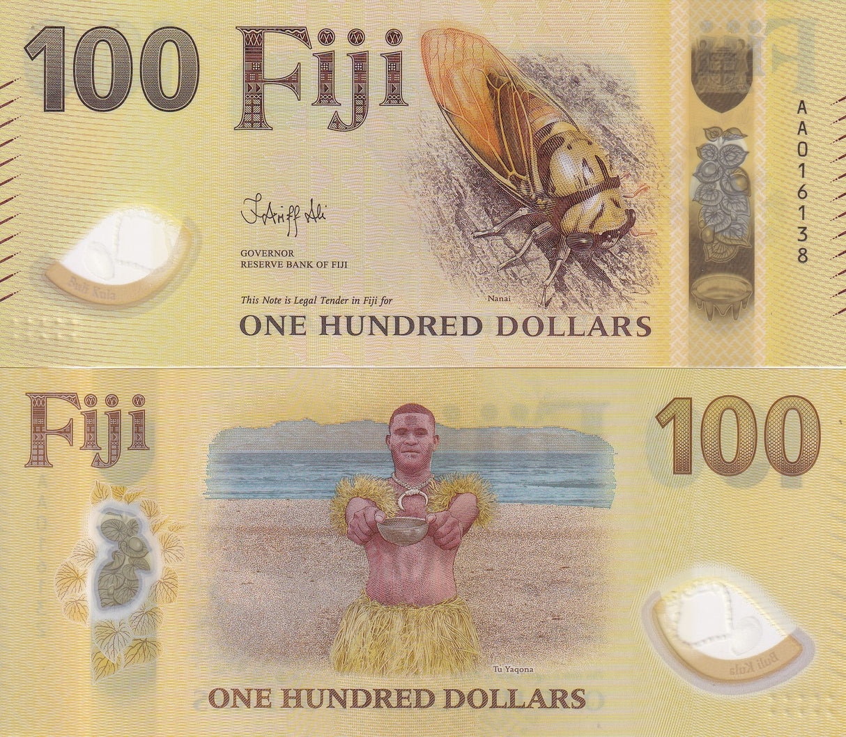 Fiji 100 Dollars 2026 2025 P NEW Polymer Design UNC
