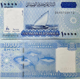 Somalia Set 5 UNC 1000 2000 10000 20000 50000 Shillin 2010 2023 P 38 39 41-43 NR