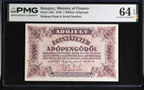 Hungary 1 Million Milpengo 1946 P 140 c Choice UNC PMG 64 EPQ