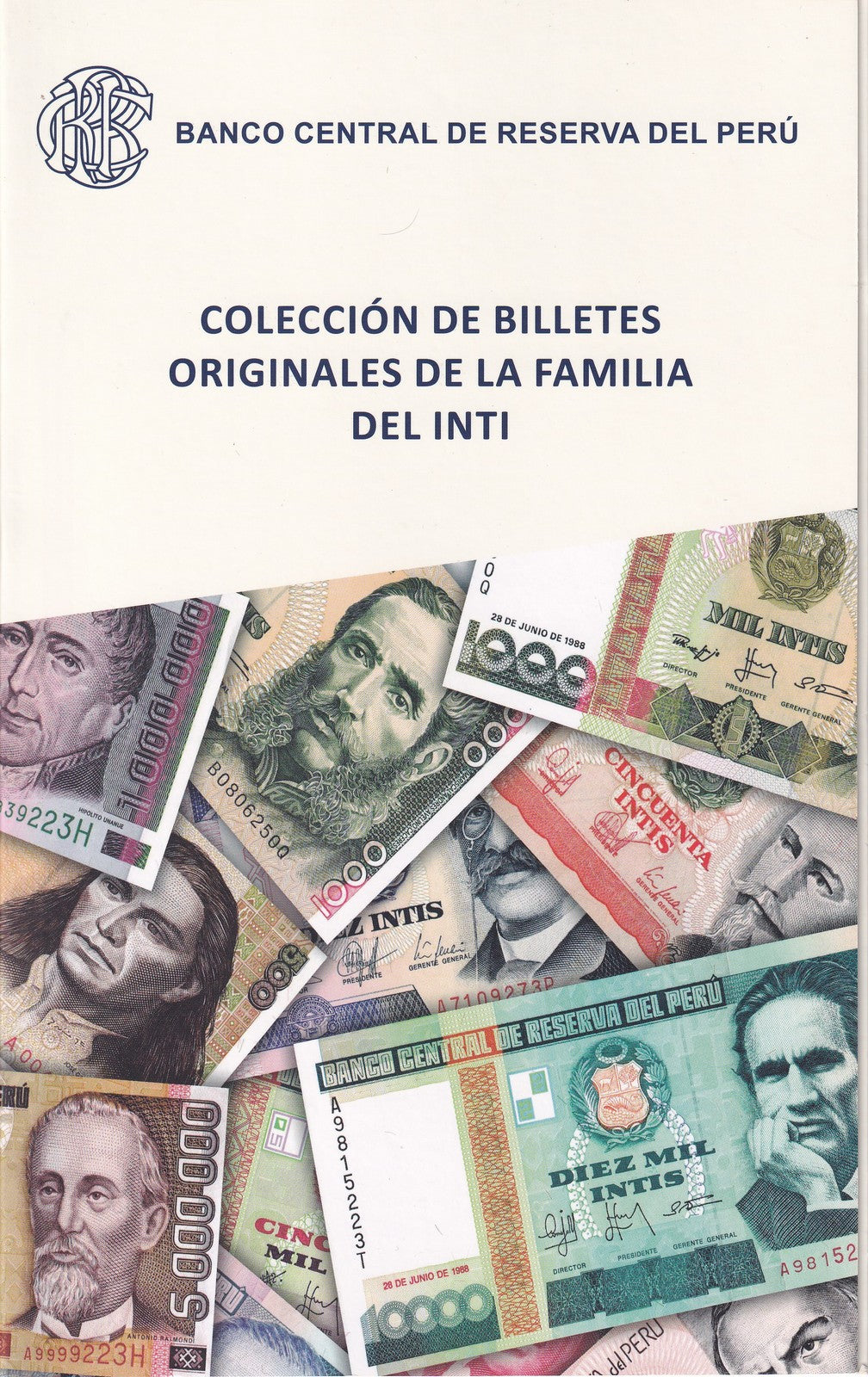 Peru SET 11 UNC 10-50000-1000000 Intis in official folder 1987-1990 Folder