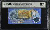 New Zealand 10 Dollars 2000 Commemorative P 190 b Superb Gem UNC PMG 67 EPQ