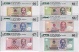 Vietnam Set 6;10000-500000 Dong 2014-24 P 119-P 124 Superb Gem UNC PMG 66 67 EPQ