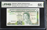 Gibraltar 5 Pounds 1988 P 21 b Gem UNC PMG 66 EPQ