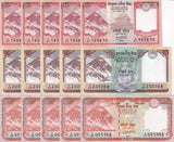 Nepal Set 3 x Lot 5 = 15 UNC 5 10 20 Rupees 2020 P 76 77 78