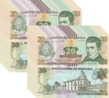 Honduras 20 Lempiras 2024 P 100 New Date UNC LOT 10 PCS