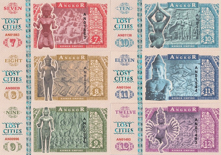 Angkor Set 6 7 8 9 10 11 12 Lost Cities 2016 Fantasy Khmer EMPIRE