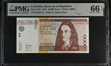 Colombia 10000 Pesos 2014 P 453 r Gem UNC PMG 66 EPQ