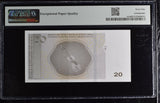 Bosnia 20 Convertible Maraka 2012 P 83 a Superb Gem UNC PMG 69 EPQ