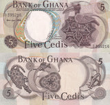 Ghana 5 Cedis 1969 P 11 AUnc