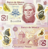 Mexico 50 Pesos 2019 P 123Aaf Series AE Polymer UNC
