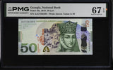 Georgia 50 Lari 2016 P 79 a Superb Gem UNC PMG 67 EPQ ,WTM Queen Tamar