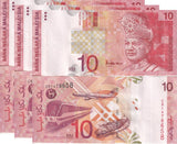 Malaysia 10 Ringgit ND 1997-2001 P 42 c UNC LOT 3 PCS