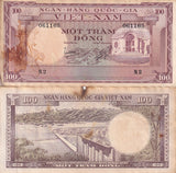 South Vietnam 100 Dong 1966 P 18 Circulated USED