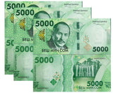Kyrgyzstan 5000 Som 2023/2024 P New UNC LOT 3 PCS