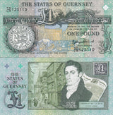 Guernsey 1 Pound ND 2013 P 62 UNC Commemorative 200th, TDLR, Le Miroir Politique
