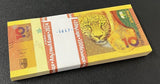 ABKHAZIA 10 Apsar 2024 Commemorative Leopard P 3 UNC LOT 100 = 1 Bundle