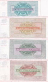 Russia set 4 UNC 5 10 20 50 Rubles 1976 P M18 M19 M20 M21 East Siberia Military