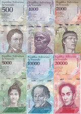 Venezuela Set 6 UNC 500 1000 2000 5000 10000 20000 Boliva 2016/2017 P 94-100