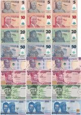 Nigeria Set 8 x Lot 3 UNC 5 10 20 50 - 1000 Naira Mixed Year P 34 38 39 - 49