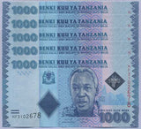 Tanzania 1000 Shillings ND 2020 P 41 c UNC Lot 5 PCS