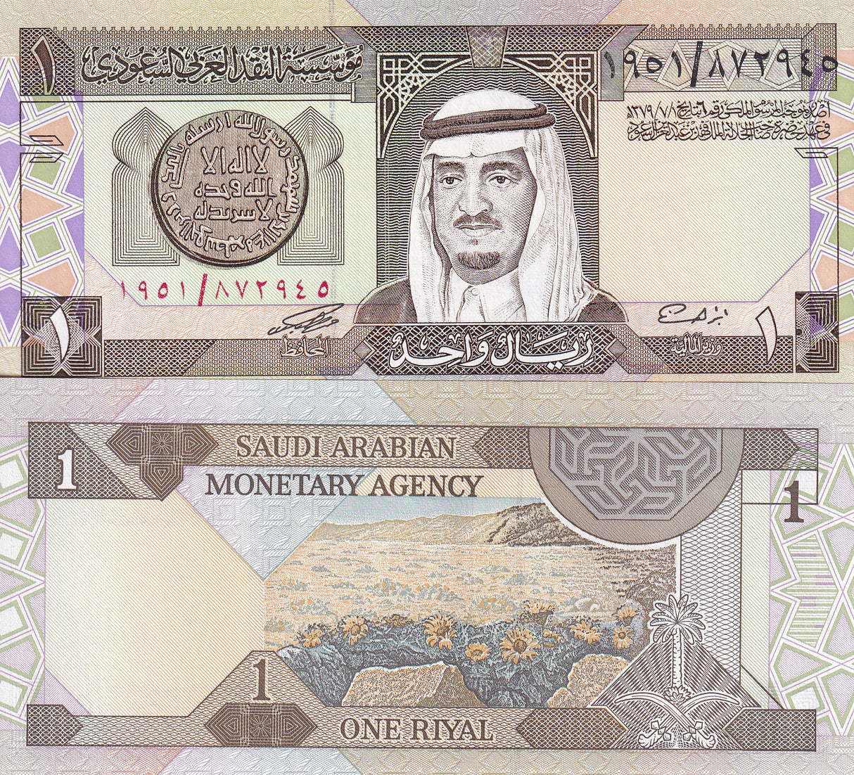 Saudi Arabia 1 Riyals ND 1984 P 21 d UNC