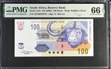 South Africa 100 Rands ND 2005 P 131 b Gem UNC PMG 66 EPQ