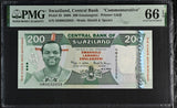 Swaziland 200 Emalangeni 2008 P 35 Commemorative Gem UNC PMG 66 EPQ