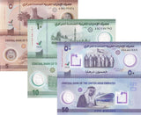UAE United Arab Emirates Set 3 UNC 5 10 50 Dirhams 2024-2026 P 36 37 39