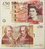 Great Britain 50 Pounds 2010 ND 2011 P 393 a Sign Salmon UNC