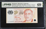 Singapore 10 Dollars ND 2004 P 48 a Polymer Superb Gem UNC PMG 69 EPQ