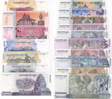 Cambodia Set 17 UNC 50-15000 30000 100000 Riels Mixed Years P 52 -70 72 73