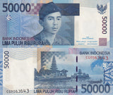 Indonesia 50000 Rupiah 2005/2008 P 145 d UNC