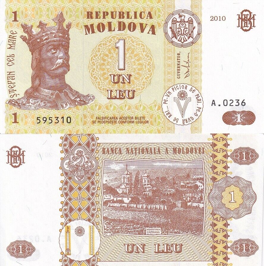 Moldova 1 Leu 2010 P 8 h UNC – Noteshobby