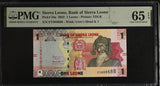 Sierra Leone 1 Leones 2022 P 34 a Nice Near solid 888688 Gem UNC PMG 65 EPQ