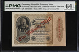 Germany 1 Milliarde Mark on 1000 Mark 1922 ND 1923 P 113 Choice UNC PMG 64 EPQ
