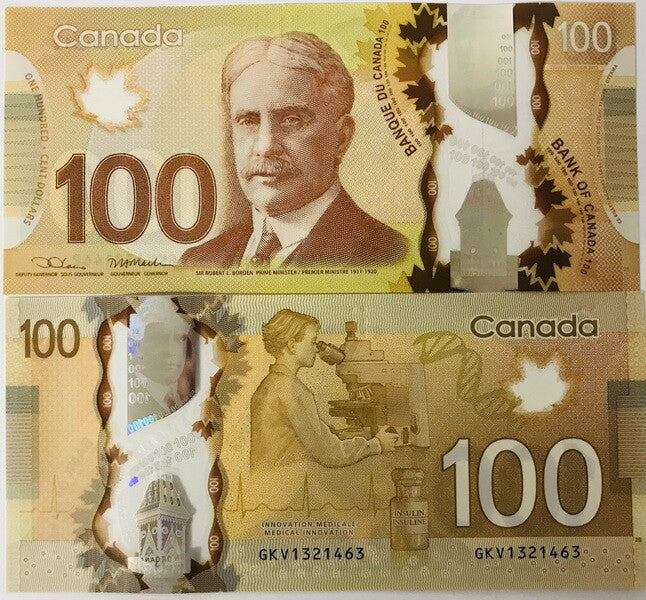 Canada 100 Dollars 2011 2021 P 110 d NEW Sign Lane & Macklem UNC