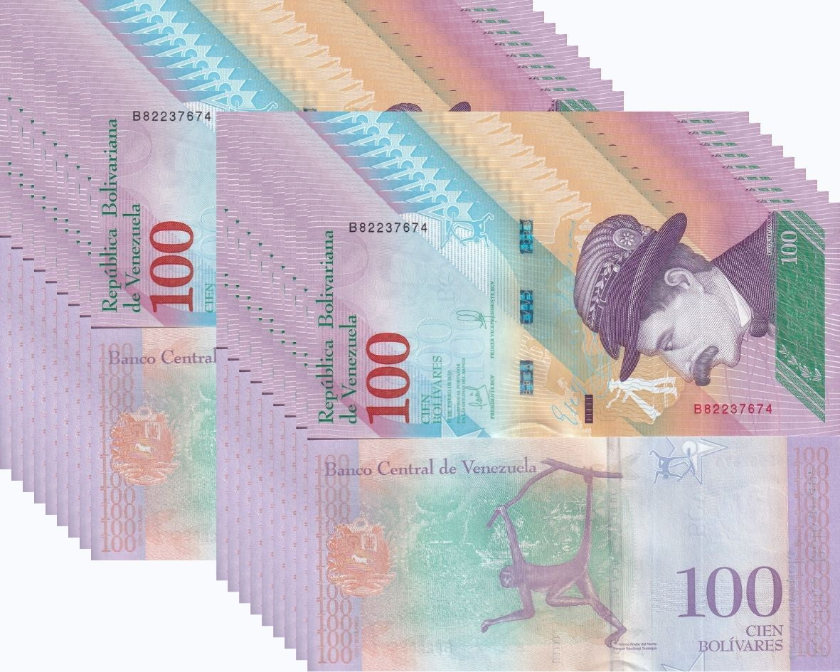 Venezuela 100 Bolivares 2018 P 106 UNC LOT 20 PCS